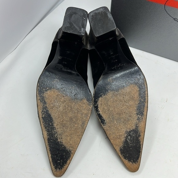 Prada Sz 40 US 10 Grey Crushed Velvet Pumps - Picture 16 of 16